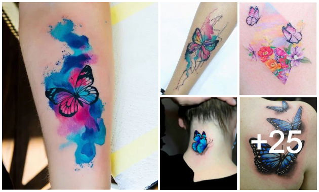 25 diferentes tatuajes de mariposas de mujer