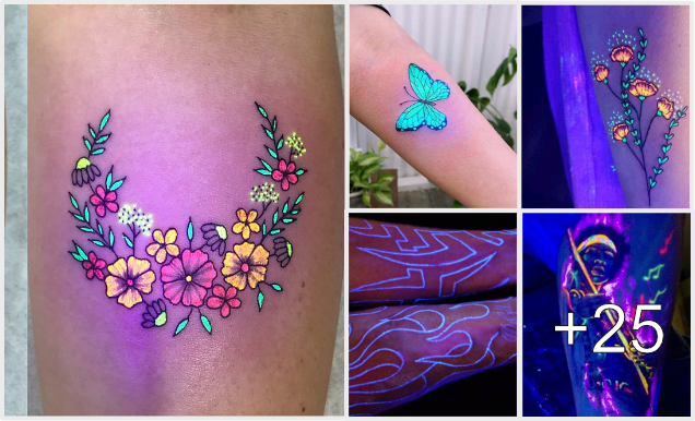 Hermosas ideas de tatuajes fluorescentes Hermosas ideas de tatuajes fluorescentes