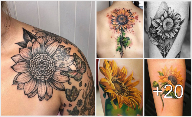 20 Hermosos tatuajes de girasoles y su significado 20 Hermosos tatuajes de girasoles y su significado
