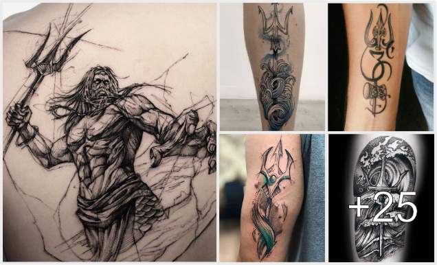 25 Diseños de tatuajes de tridentes y su significado 25 Diseños de tatuajes de tridentes y su significado
