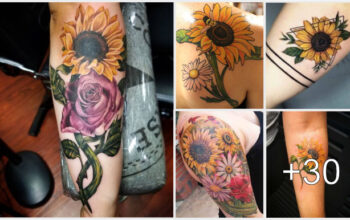 Tatuajes hermosos de girasoles para chicas Tatuajes hermosos de girasoles para chicas